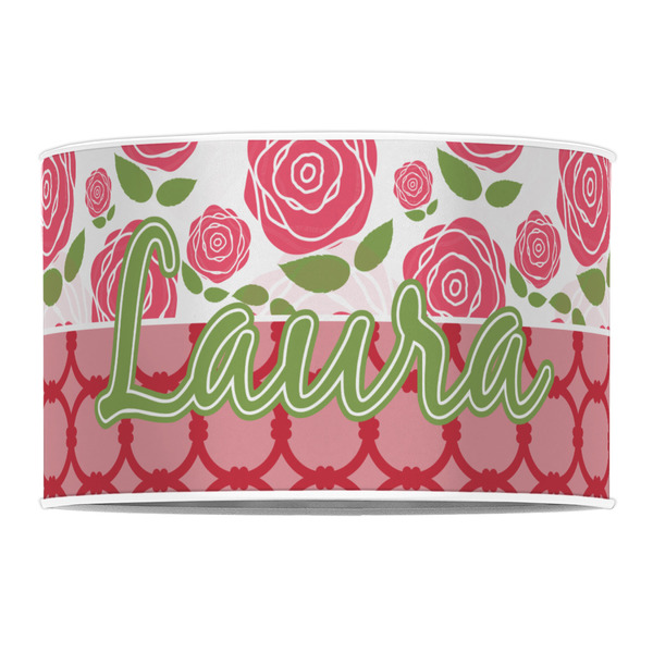 Roses 12" Drum Lampshade - FRONT (Poly Film)