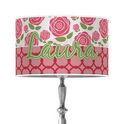 Roses 12" Drum Lamp Shade - Poly-film (Personalized)