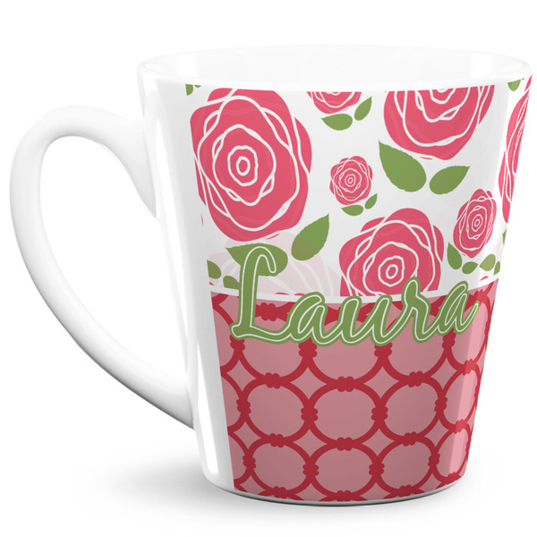 Custom Roses 12 Oz Latte Mug (Personalized)