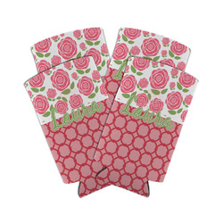 Roses Can Cooler (tall 12 oz) - Set of 4 (Personalized)