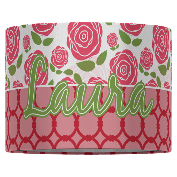 Roses 16" Drum Lampshade - FRONT (Fabric)