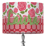 Roses 16" Drum Lamp Shade - Fabric (Personalized)
