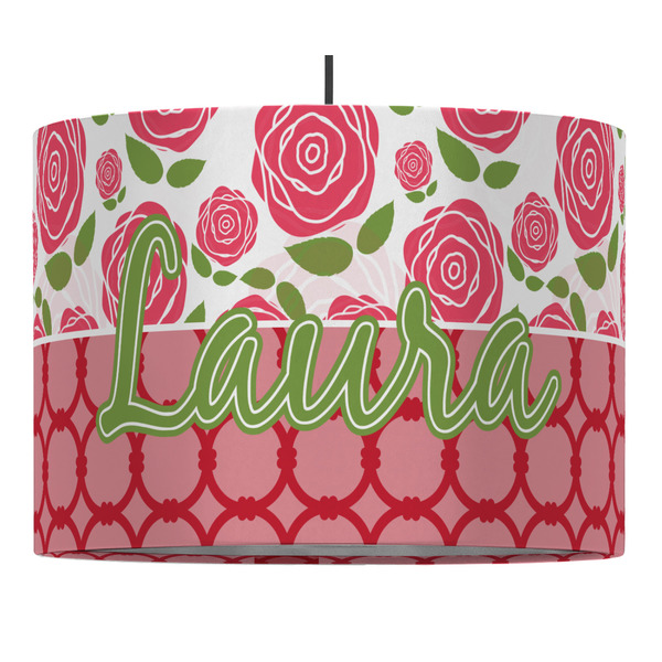 Custom Roses Drum Pendant Lamp (Personalized)