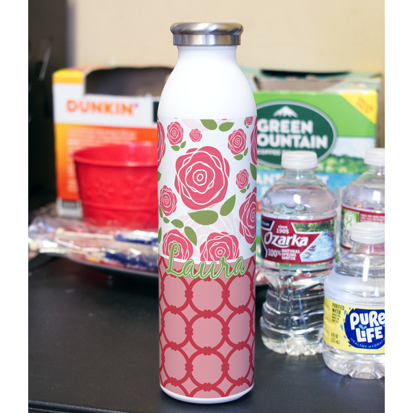 Roses 20oz Water Bottles - Full Print - In Context