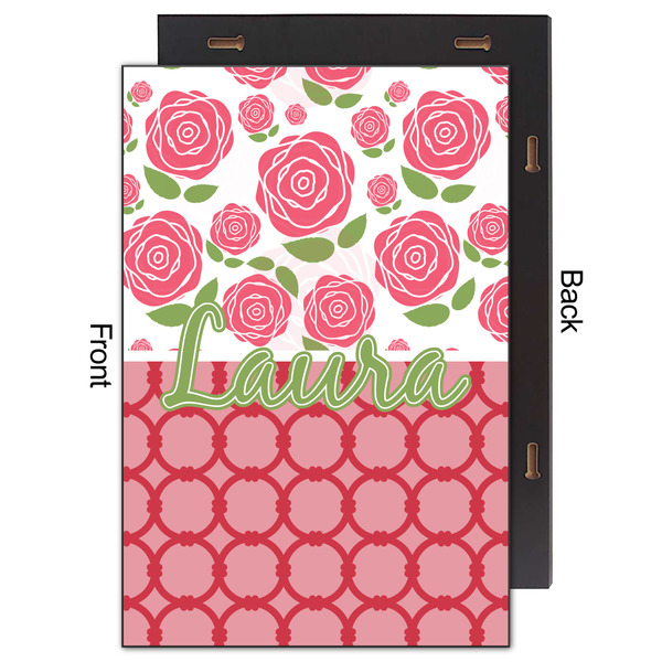 Roses 20x30 Wood Print - Front & Back View