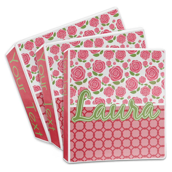 Custom Roses 3-Ring Binder (Personalized)