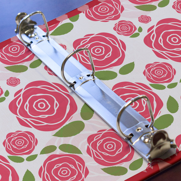 Roses 3 Ring Binders - Full Wrap - 1" - DETAIL