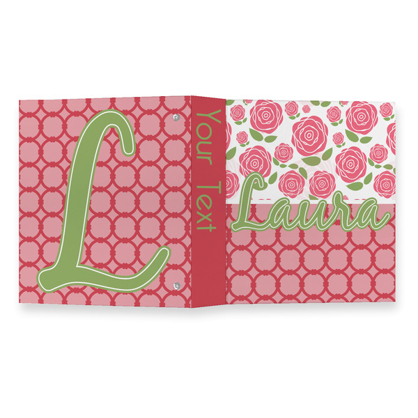 Roses 3 Ring Binders - Full Wrap - 1" - OPEN OUTSIDE