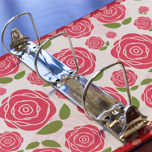 Roses 3 Ring Binders - Full Wrap - 2" - DETAIL