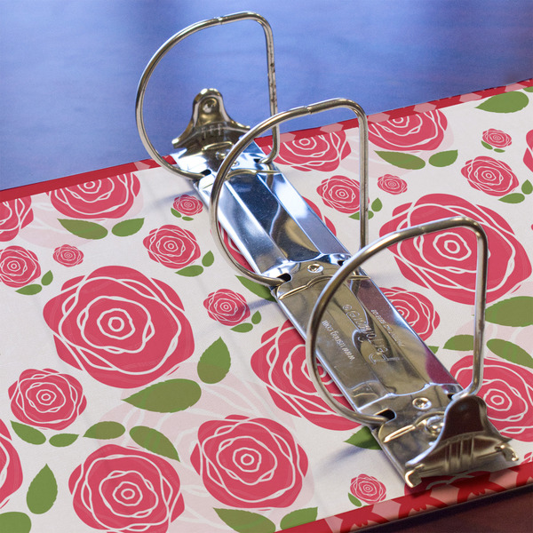 Roses 3 Ring Binders - Full Wrap - 3" - DETAIL