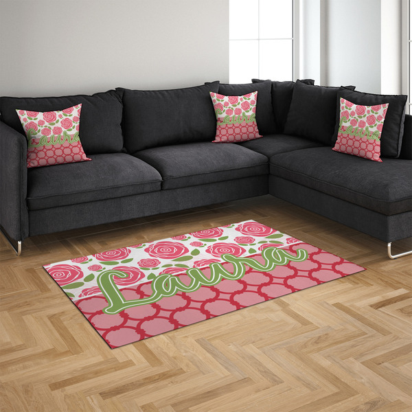 Roses 4'x6' Indoor Area Rugs - IN CONTEXT