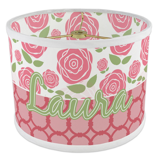 Roses 8" Drum Lampshade - ANGLE Poly-Film