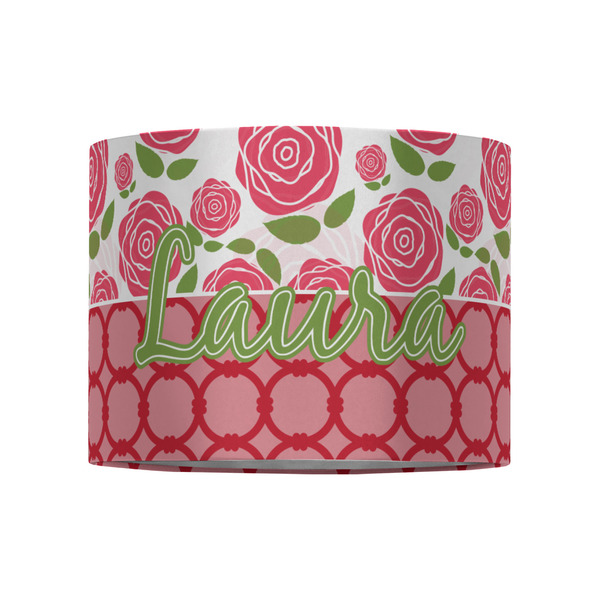 Roses 8" Drum Lampshade - FRONT (Fabric)