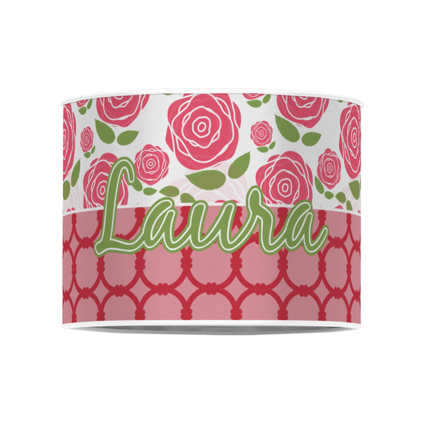 Roses 8" Drum Lampshade - FRONT (Poly Film)