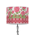 Roses 8" Drum Lamp Shade - Poly-film (Personalized)