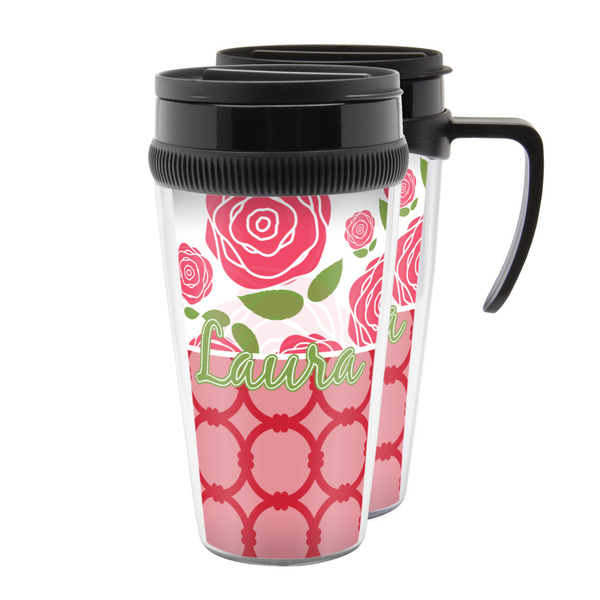 Custom Roses Acrylic Travel Mug (Personalized)