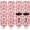 Roses Adult Crew Socks - Double Pair - Front and Back - Apvl