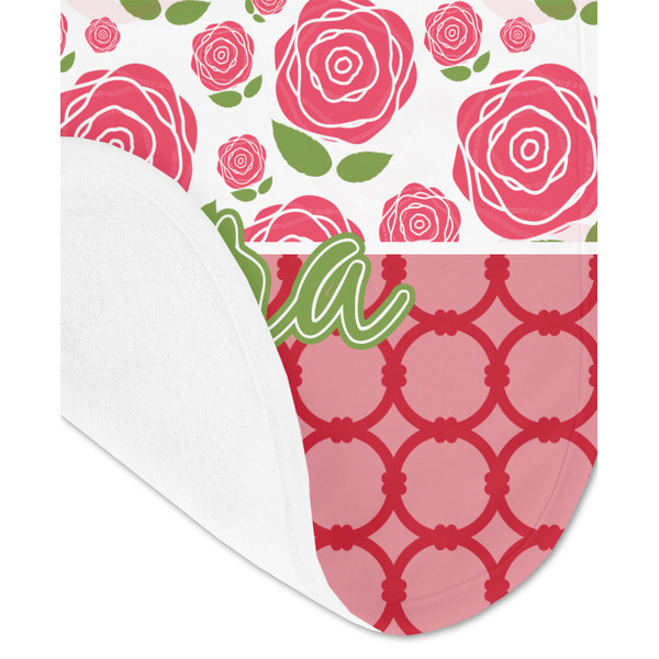 Roses Baby Bib - AFT detail