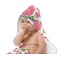 Roses Baby Hooded Towel on Child