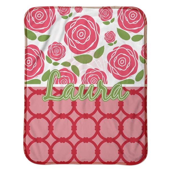 Roses Baby Sherpa Blanket - Flat