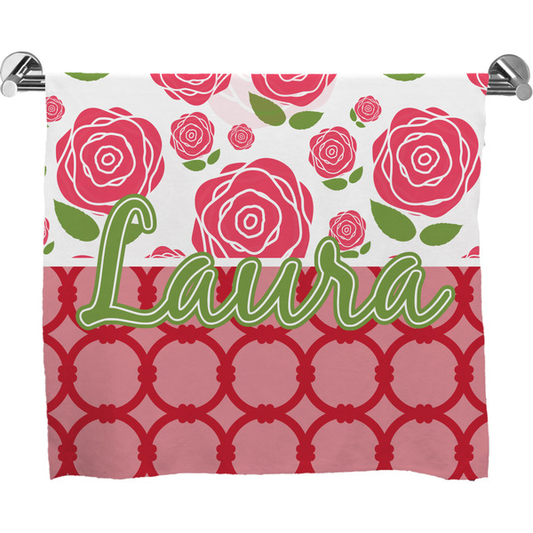 Custom Roses Bath Towel (Personalized)
