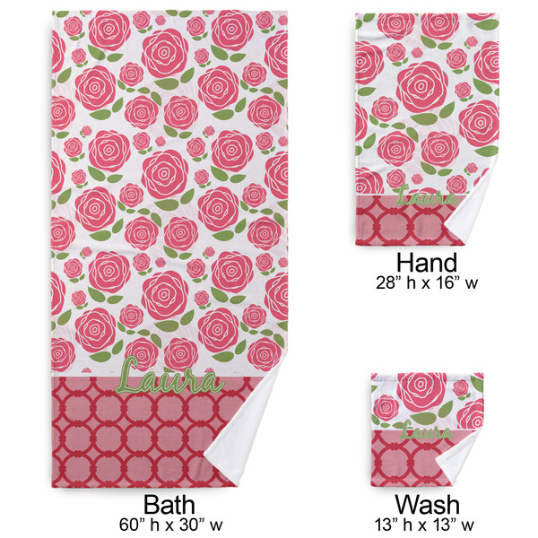 Roses Bath Towel Sets - 3-piece - Approval