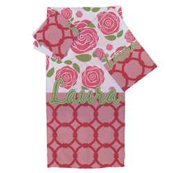 Roses Bath Towel Set - 3 Pcs (Personalized)