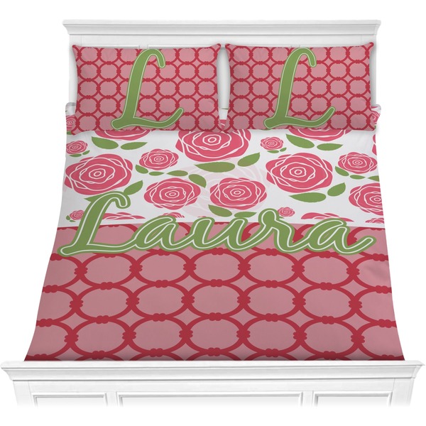 Custom Roses Comforter Set - Full / Queen (Personalized)