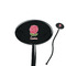 Roses Black Plastic 7" Stir Stick - Oval - Closeup