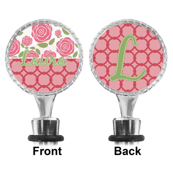 Roses Bottle Stopper - Front and Back