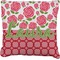 Roses Burlap Pillow 18"