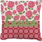 Roses Faux-Linen Throw Pillow 18" (Personalized)