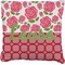Roses Burlap Pillow 22"