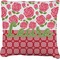Roses Faux-Linen Throw Pillow 26" (Personalized)