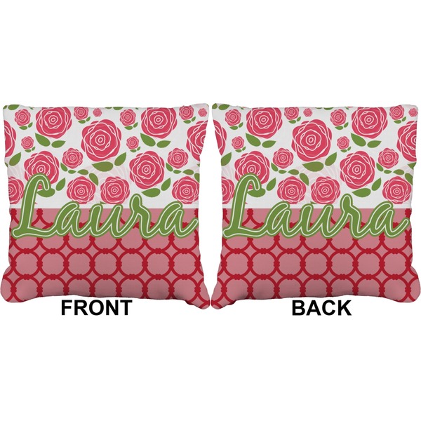 Roses Burlap Pillow Approval