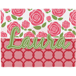 Roses Woven Fabric Placemat - Twill w/ Name or Text