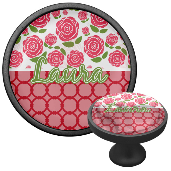 Roses Cabinet Knob - Black - Multi Angle