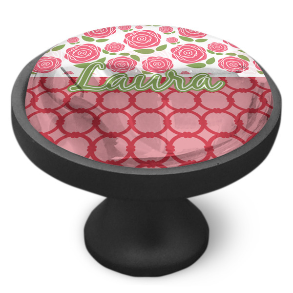 Roses Cabinet Knob - Black - Side
