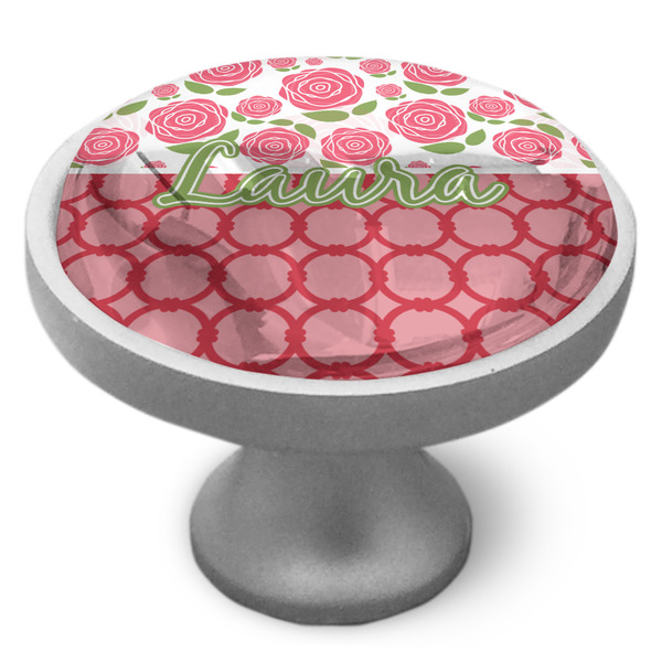 Roses Cabinet Knob - Nickel - Side