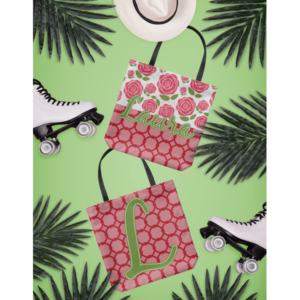 Roses Canvas Tote Lifestyle Front and Back