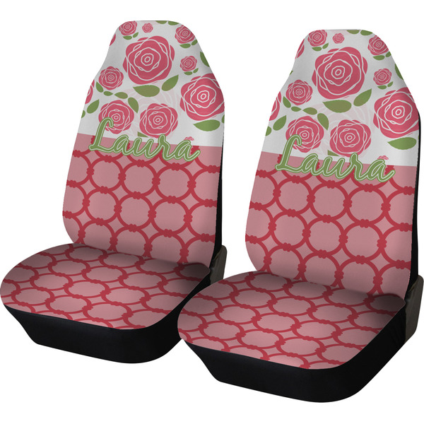 Custom Roses Car Seat Covers (Set of Two) (Personalized)
