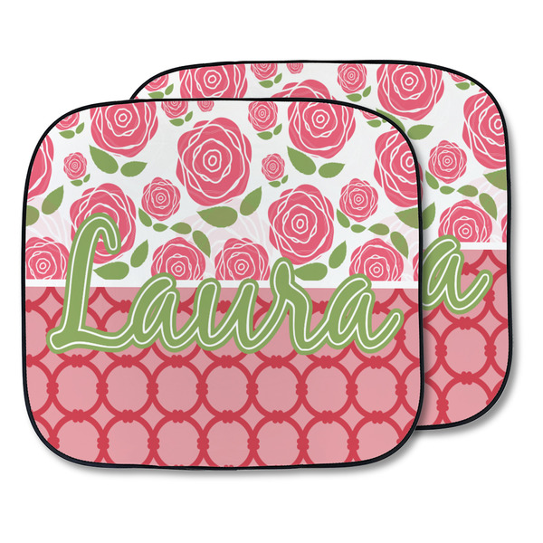 Custom Roses Car Sun Shade - Two Piece (Personalized)