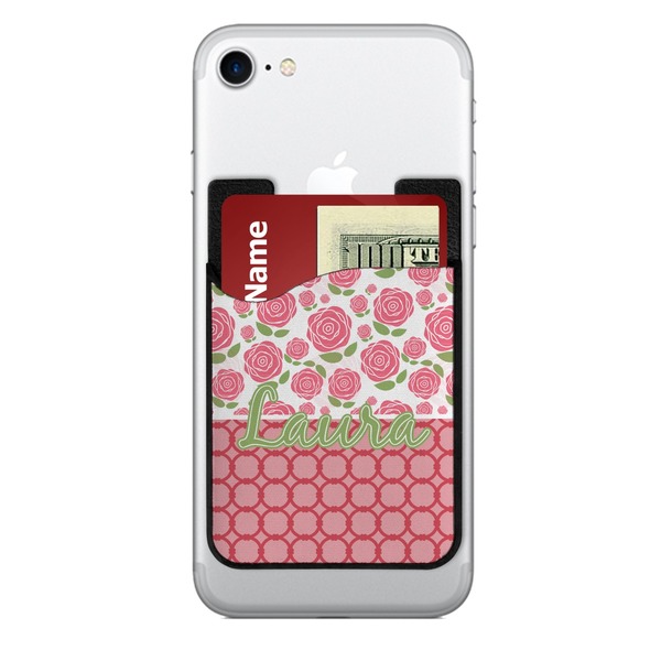 Custom Roses 2-in-1 Cell Phone Credit Card Holder & Screen Cleaner (Personalized)