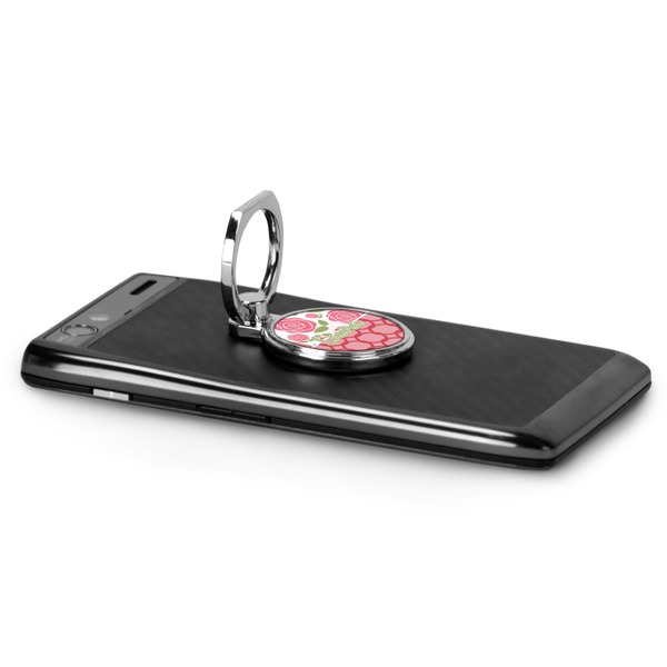 Roses Cell Phone Ring & Stand in Use