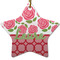 Roses Ceramic Flat Ornament - Star (Front)