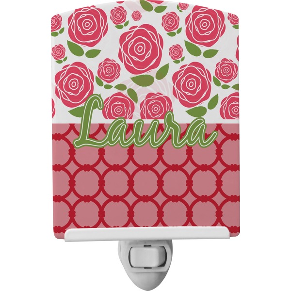 Custom Roses Ceramic Night Light (Personalized)