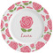 Roses Ceramic Plate w/Rim