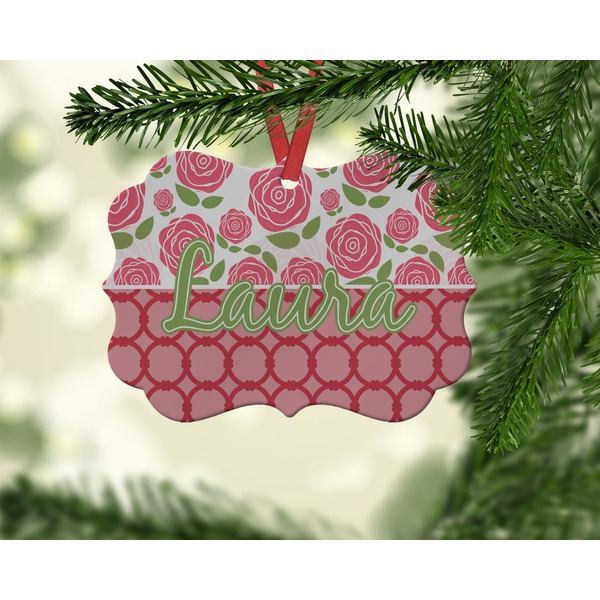 Roses Christmas Ornament (On Tree)