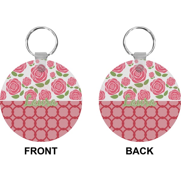 Roses Circle Keychain (Front + Back)