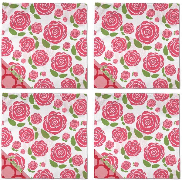 Roses Cloth Napkins - Personalized Dinner (APPROVAL) Set of 4